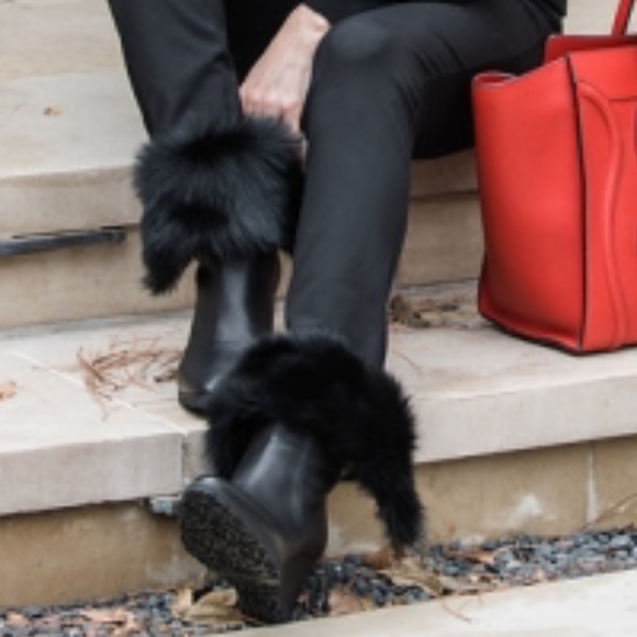 Taryn Rose Massima Fur Leather Boots Sz 8US❤️ - Picture 10 of 16